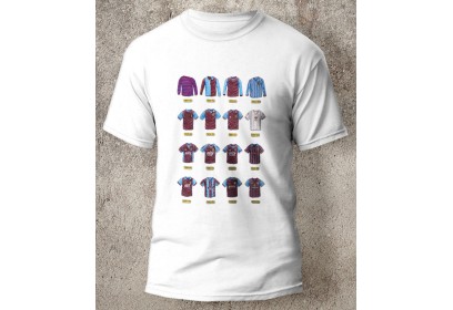 Aston Villa FC Retro Art Football Shirts T-Shirt